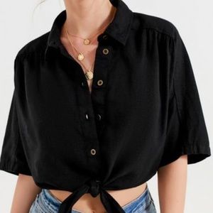 BDG Jena Tie Front Blouse (NWOT)